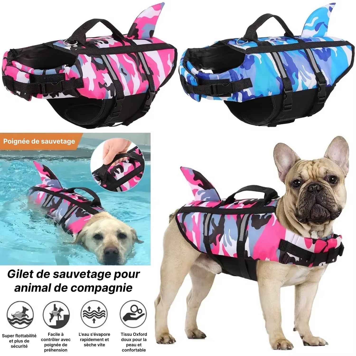 Gilets de sauvetage pour chiens