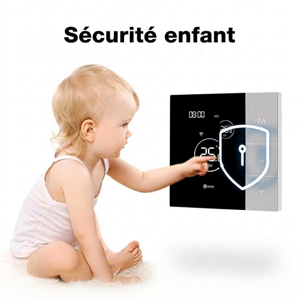 Naresync contrôle via Smart Life/Tuya, Alexa, Google Assistant, précision ±0,5 °C et programmation