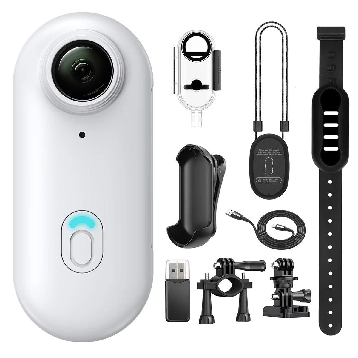 SelfyCord 2160P 30 ips, autonomie 90 min, étanche jusqu’à 30 m, objectif grand-angle et fixations multiples