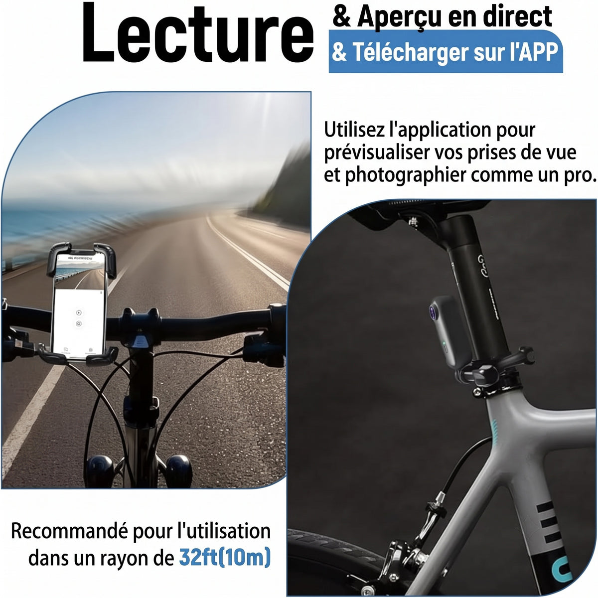 SelfyCord 2160P 30 ips, autonomie 90 min, étanche jusqu’à 30 m, objectif grand-angle et fixations multiples