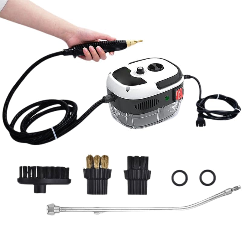 WashySy 2500 W, réservoir 1,1 L, vapeur jusqu’à 30 min, chauffe rapide et 3 brosses