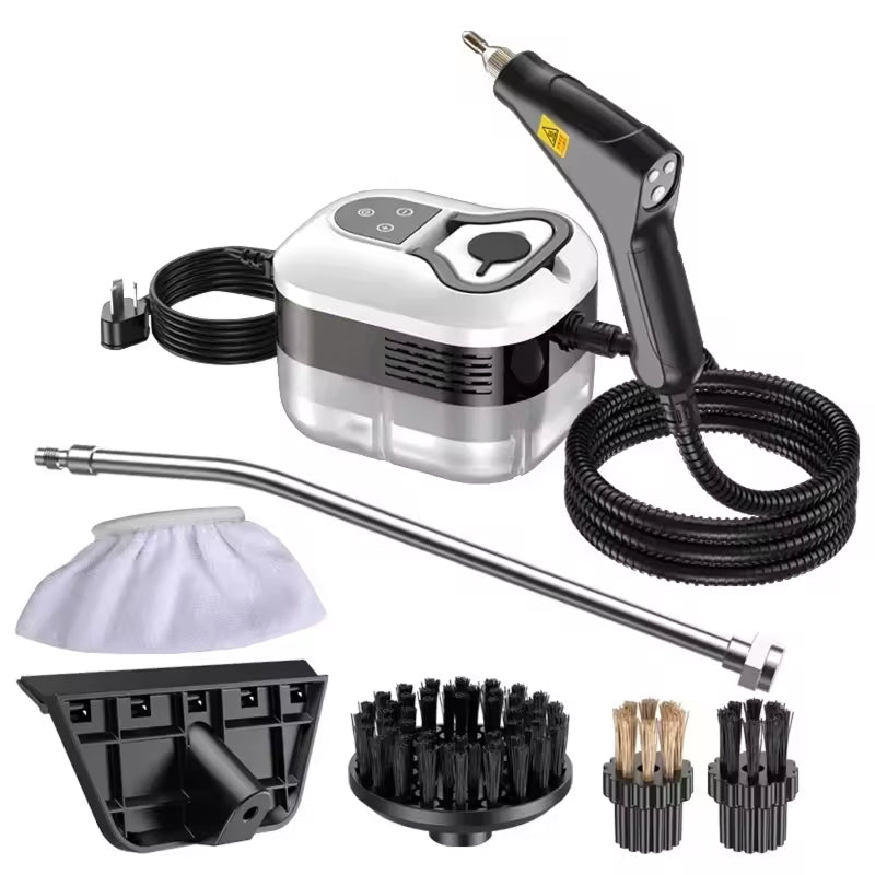 WashySy 2500 W, réservoir 1,1 L, vapeur jusqu’à 30 min, chauffe rapide et 3 brosses