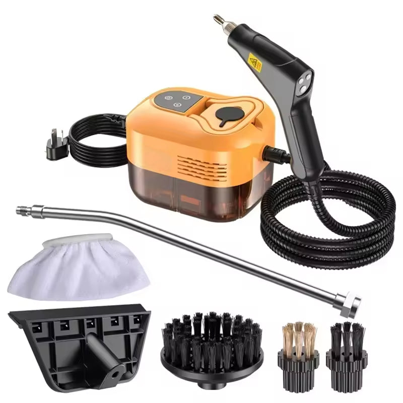 WashySy 2500 W, réservoir 1,1 L, vapeur jusqu’à 30 min, chauffe rapide et 3 brosses
